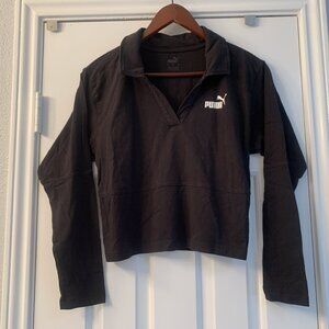 Black cropped top Puma